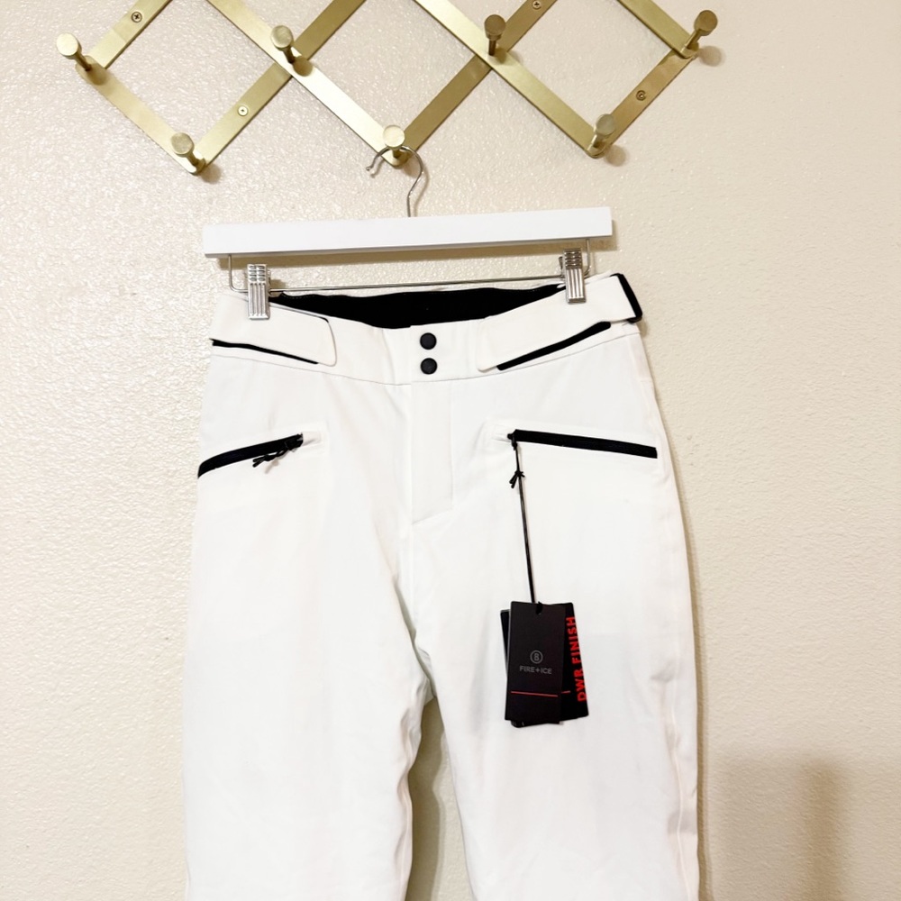 NWT Bogner Fire + Ice Nessa-T Straight Ski Pants in Off White/Black NEW Size 8 - Picture 14 of 15